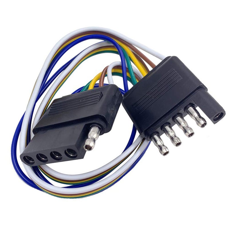 CARROFIX 5-Way سلك مقطورة مسطحة تمديد 48 "" 5-Pin موصل الأسلاك جانب السيارة وجانب المقطورة - Image 5